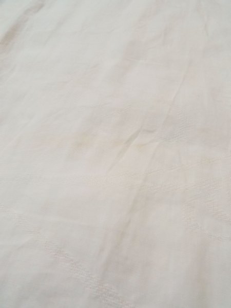 Photo10: L0406L Used Japanese women  Off White JUBAN undergarment / Linen.  There is a impression from use.  (Grade C) (10)