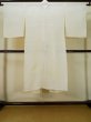 Photo2: L0406N Used Japanese women  Cream JUBAN undergarment / Linen.    (Grade D) (2)