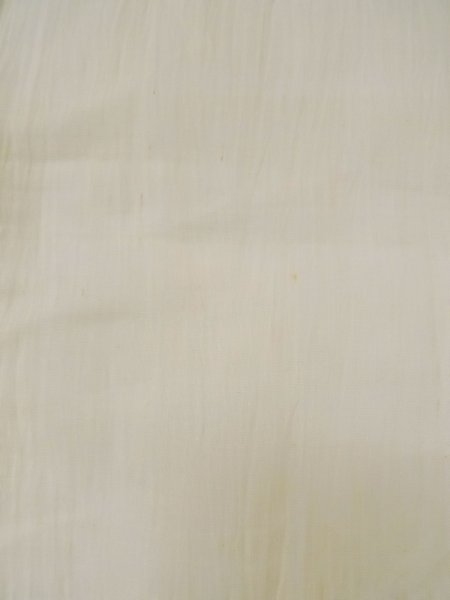 Photo5: L0406N Used Japanese women  Cream JUBAN undergarment / Linen.    (Grade D) (5)