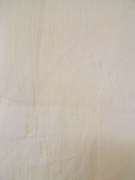 Photo6: L0406N Used Japanese women  Cream JUBAN undergarment / Linen.    (Grade D) (6)