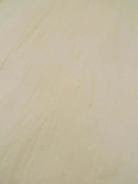 Photo7: L0406N Used Japanese women  Cream JUBAN undergarment / Linen.    (Grade D) (7)