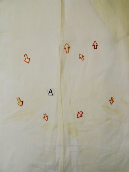 Photo11: L0406N Used Japanese women  Cream JUBAN undergarment / Linen.    (Grade D) (11)
