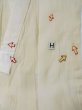 Photo18: L0406N Used Japanese women  Cream JUBAN undergarment / Linen.    (Grade D) (18)