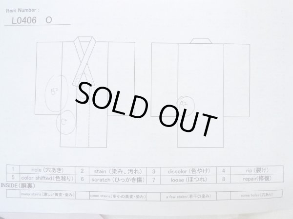 Photo12: L0406O Used Japanese women white JUBAN undergarment / Linen.    (Grade C) (12)