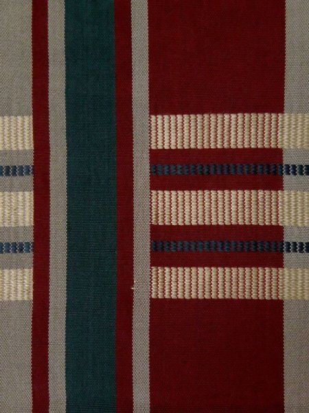 Photo6: L0407A Vintage Japanese Kimono Dark Grayish Green HANHABA OBI half width sash Plaid Checks Silk. (6)