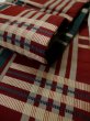 Photo11: L0407A Vintage Japanese Kimono Dark Grayish Green HANHABA OBI half width sash Plaid Checks Silk. (11)