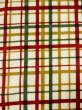 Photo5: L0407E Vintage Japanese Kimono   Ivory HANHABA OBI half width sash Plaid Checks Cotton. (5)