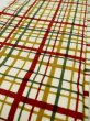 Photo7: L0407E Vintage Japanese Kimono   Ivory HANHABA OBI half width sash Plaid Checks Cotton. (7)