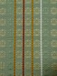 Photo4: L0407G Vintage Japanese Kimono Grayish  Yellowish Green HANHABA OBI half width sash Chrysanthemum Silk. (4)
