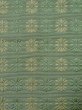 Photo5: L0407G Vintage Japanese Kimono Grayish  Yellowish Green HANHABA OBI half width sash Chrysanthemum Silk. (5)