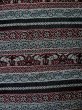 Photo3: L0407K Vintage Japanese Kimono   Black HANHABA OBI half width sash Flower Silk. (3)