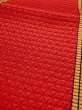 Photo8: L0407L Vintage Japanese Kimono   Red HANHABA OBI half width sash Triangle Synthetic. (8)