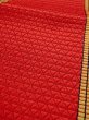 Photo8: L0407L Vintage Japanese Kimono   Red HANHABA OBI half width sash Triangle Synthetic. (8)