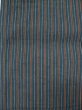 Photo4: L0407Q Vintage Japanese Kimono Dark  Teal HANHABA OBI half width sash Stripes Cotton. (4)