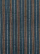 Photo5: L0407Q Vintage Japanese Kimono Dark  Teal HANHABA OBI half width sash Stripes Cotton. (5)