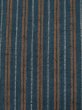 Photo6: L0407Q Vintage Japanese Kimono Dark  Teal HANHABA OBI half width sash Stripes Cotton. (6)