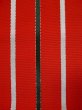 Photo4: L0407T Vintage Japanese Kimono   Vermilion HANHABA OBI half width sash Stripes Silk. (4)