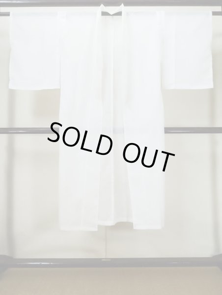 Photo1: L0413G Used Japanese women  Off White JUBAN undergarment / Synthetic.    (Grade D) (1)