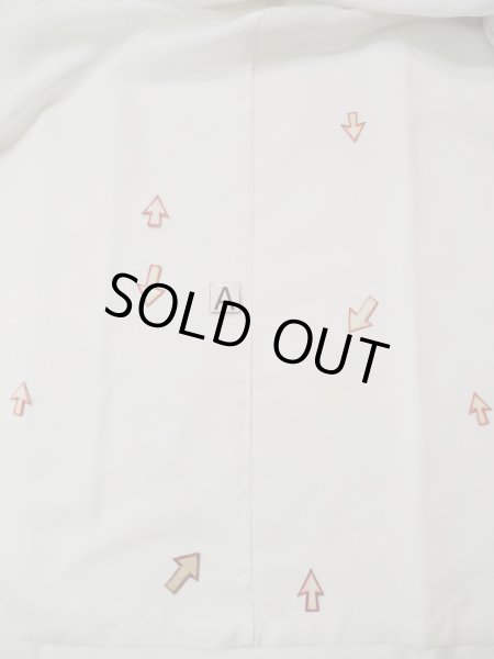 Photo11: L0413G Used Japanese women  Off White JUBAN undergarment / Synthetic.    (Grade D) (11)