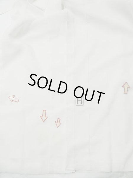 Photo18: L0413G Used Japanese women  Off White JUBAN undergarment / Synthetic.    (Grade D) (18)