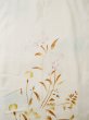 Photo5: L0413O Used Japanese women  Off White JUBAN undergarment / Silk. Flower,   (Grade C) (5)