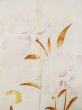 Photo7: L0413O Used Japanese women  Off White JUBAN undergarment / Silk. Flower,   (Grade C) (7)