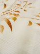 Photo13: L0413O Used Japanese women  Off White JUBAN undergarment / Silk. Flower,   (Grade C) (13)