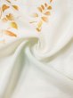 Photo14: L0413O Used Japanese women  Off White JUBAN undergarment / Silk. Flower,   (Grade C) (14)