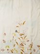Photo17: L0413O Used Japanese women  Off White JUBAN undergarment / Silk. Flower,   (Grade C) (17)
