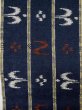 Photo2: L0414A Vintage Japanese Kimono Dark  Blue HANHABA OBI half width sash Bird Cotton. (2)