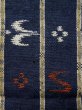 Photo5: L0414A Vintage Japanese Kimono Dark  Blue HANHABA OBI half width sash Bird Cotton. (5)