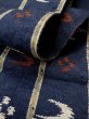 Photo8: L0414A Vintage Japanese Kimono Dark  Blue HANHABA OBI half width sash Bird Cotton. (8)