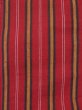 Photo4: L0414E Vintage Japanese Kimono   Red HANHABA OBI half width sash Stripes Cotton. (4)