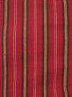 Photo4: L0414E Vintage Japanese Kimono   Red HANHABA OBI half width sash Stripes Cotton. (4)