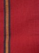Photo6: L0414E Vintage Japanese Kimono   Red HANHABA OBI half width sash Stripes Cotton. (6)