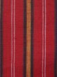 Photo7: L0414E Vintage Japanese Kimono   Red HANHABA OBI half width sash Stripes Cotton. (7)