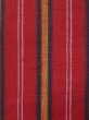 Photo7: L0414E Vintage Japanese Kimono   Red HANHABA OBI half width sash Stripes Cotton. (7)