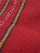 Photo9: L0414E Vintage Japanese Kimono   Red HANHABA OBI half width sash Stripes Cotton. (9)