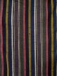 Photo3: Mint L0414G Vintage Japanese Kimono Grayish  Multi Color HANHABA OBI half width sash Stripes Cotton. (3)