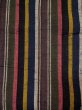 Photo4: Mint L0414G Vintage Japanese Kimono Grayish  Multi Color HANHABA OBI half width sash Stripes Cotton. (4)