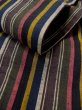 Photo9: Mint L0414G Vintage Japanese Kimono Grayish  Multi Color HANHABA OBI half width sash Stripes Cotton. (9)