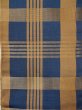Photo2: L0414J Vintage Japanese Kimono Grayish Brownish Golden Yellow HANHABA OBI half width sash Stripes Silk. (2)