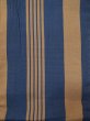 Photo4: L0414J Vintage Japanese Kimono Grayish Brownish Golden Yellow HANHABA OBI half width sash Stripes Silk. (4)
