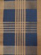Photo5: L0414J Vintage Japanese Kimono Grayish Brownish Golden Yellow HANHABA OBI half width sash Stripes Silk. (5)