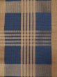 Photo5: L0414J Vintage Japanese Kimono Grayish Brownish Golden Yellow HANHABA OBI half width sash Stripes Silk. (5)