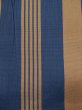 Photo7: L0414J Vintage Japanese Kimono Grayish Brownish Golden Yellow HANHABA OBI half width sash Stripes Silk. (7)