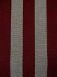 Photo2: L0414M Vintage Japanese Kimono Light  Gray HANHABA OBI half width sash Stripes Silk. (2)