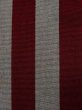 Photo4: L0414M Vintage Japanese Kimono Light  Gray HANHABA OBI half width sash Stripes Silk. (4)