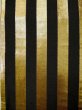 Photo2: L0414S Vintage Japanese Kimono Shiny  Gold HANHABA OBI half width sash Stripes Silk. (2)