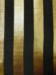 Photo5: L0414S Vintage Japanese Kimono Shiny  Gold HANHABA OBI half width sash Stripes Silk. (5)